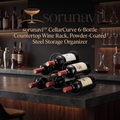 sorunavi™ CellarCurve 6-Bottle Countertop Wine Rack, Powder-Coated Steel Storage Organizer